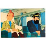 Original Advertising Poster Tintin Snowy Captain Haddock