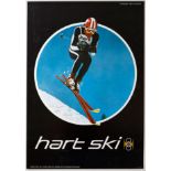 Original Sport Poster Hart Ski Roger Staub USA Skier