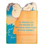 Original Advertising Poster Snoopy Schulz Morning Problem Hallmark