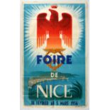 Original Advertising Poster Fair of Nice French Riviera