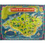 Original Travel Poster Isle of Wight British Railways Illustrated Map
