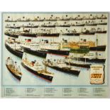 Original Advertising Poster Representative Vessels from the Fleets of Coast Lines