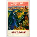 Original Travel Poster Auvergne France SNCF Railway