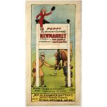 Original Advertising Poster Newmarket Horse Racing Betting Bookie