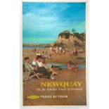 Original Travel Poster Newquay Cornwall British Railways Western Region