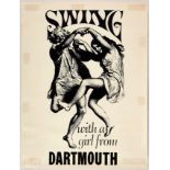 Original Advertising Poster Swing with a Girl from Dartmouth College