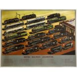 Original Advertising Poster British Railways Locomotives