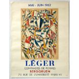 Original Advertising Poster Fernand Leger Exhibition Mourlot