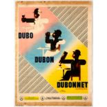 Original Advertising Poster Dubonnet Cassandre Alcohol Wine Art Deco