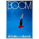 Original Sport Poster Boom Ski Batics Skiing Colorado USA