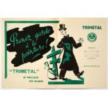 Original Advertising Poster Fresh Paint Trimetal