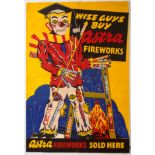 Original Advertising Poster Wise Guys Buy Astra Fireworks