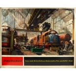 Original Travel Poster Progress Modernisation British Railways Cuneo
