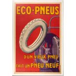 Original Advertising Poster Eco Pneu Tyres France Tires