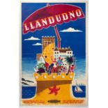 Original Travel Poster Llandudno British Railways Daphne Padden