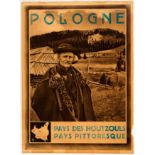 Original Travel Poster Poland Picturesque Country Hutsuls