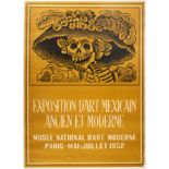 Original Advertising Poster Mexico Art Exhibition Paris