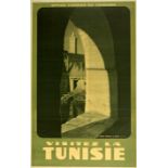 Original Travel Poster Visit Tunisia Tunis Gafsa