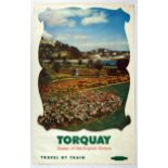 Original Travel Poster Torquay English Riviera British Railways