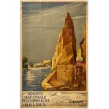 Original Travel Poster Belgian Railway Dinant Belgium