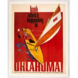 Original Travel Poster Happening Oklahoma USA