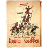 Original Advertising Poster Jigit Cossacks Circus Show Horse Riding