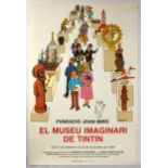 Original Advertising Poster Imaginary Museum of Tintin Joan Miro Foundation