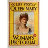 Original Advertising Poster Queen Mary Life Story Womans Pictorial