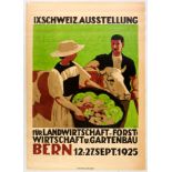 Original Advertising Poster Switzerland Exhibition Agriculture Cardinaux