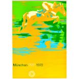 Sport Poster Munich Olympics 1972 Equestrian Horse Event