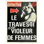 Advertising Poster Detective Le Travesti Magazine