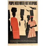 Propaganda Poster People Need Water Not Weapons Africa Asia Campaign Against Arms Trade