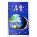 Travel Poster Cannes French Riviera Art Deco Cotes D Azur