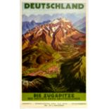 Travel Poster The Zugspitze Highest Peak of Germany
