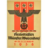 Propaganda Poster NSDAP Meeting Munster Mariendorf Nazi Germany