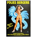 Advertising Poster Folies Bergere Cabaret Paris France