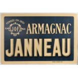 Advertising Poster Armagnac Janneau France Alcohol Brandy