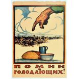 Propaganda Poster Remember the Hungry Famine USSR