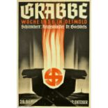 Propaganda Poster NSDAP Grabbe Week Goebels Nazi Germany