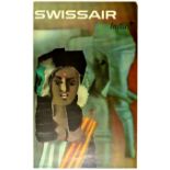 Travel Poster India Swissair Airline