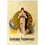Advertising Poster Loterie National Fortune Wheel Lottery France