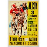 Sport Poster Cycling Race Alcoy Spain Vuelta