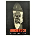 Travel Poster Innsbruck Golden Roof Skiing