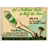 Advertising Poster Autoclene Car Polish