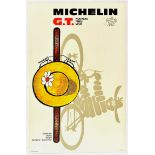 Advertising Poster Michelin G.T. New Bicycle Tyres Bibendum