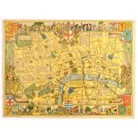 Travel Poster Children's Map of London Folded