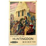 Travel Poster Huntingdon Oliver Cromwell British Railways