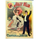 Advertising Poster Jolly Velia Champagne Operetta Theatre