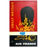 Travel Poster Air France Great Britain Mathieu