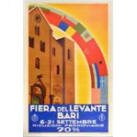 Advertising Poster Fiera Del Levante Puglia Bari ENIT Italy